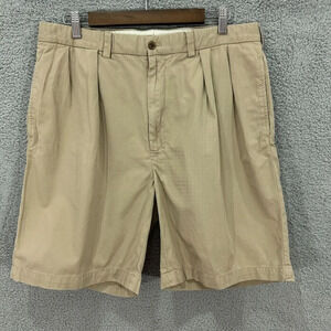 POLO GOLF Ralph Lauren khaki fairway shorts mens 36 cotton pleated preppy casual